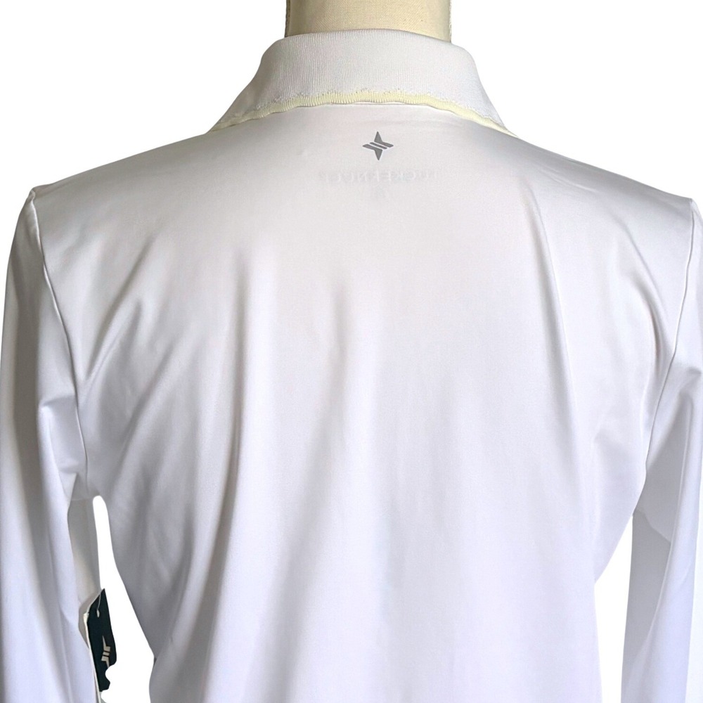 Tuckernuck Polo Top Long Sleeve Performance Spandex Athletic White Small S - Picture 5 of 7